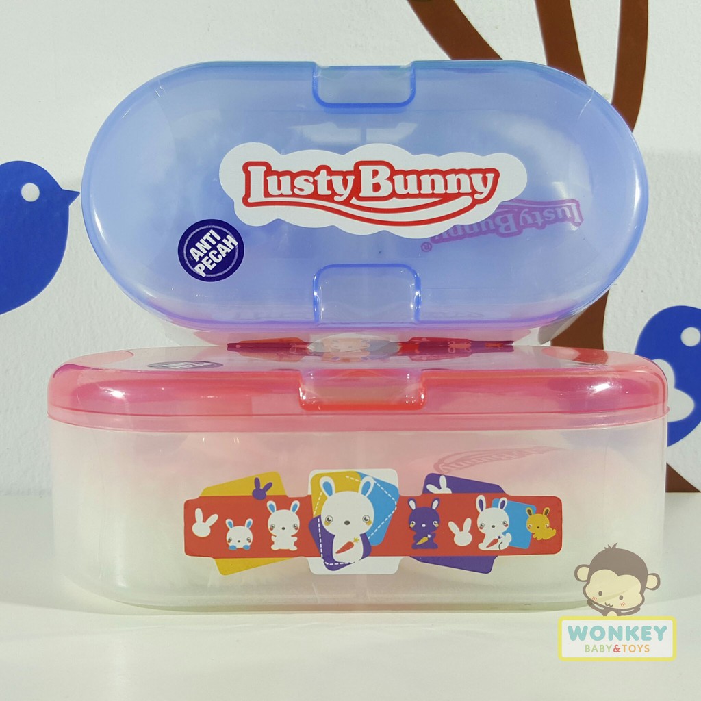 Tempat Bedak Double Flower / Lusty Bunny Anti Pecah