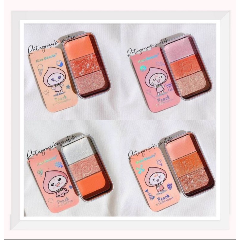 PROMO!!!EYESHADOW PALETTE PEACH 3 COLOR NO.87281/EAT DESSERT NO.962