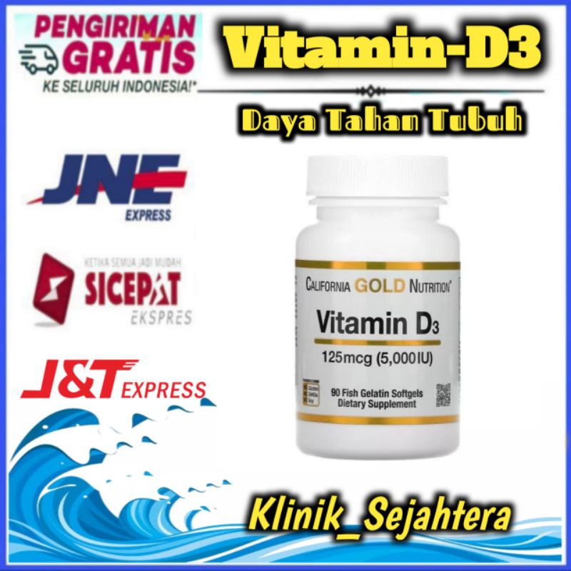 vitamin d3 vit d 3 5000iu 90 softgels california gold nutrition ori usa vit d3 5000 iu asli