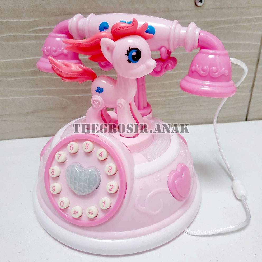 Telephone Little Pony Mainan Telfon Telepon Rumah Telfon Dengan Lampu &amp; Musik