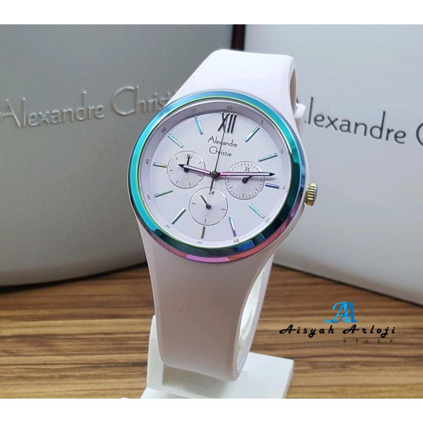JAM TANGAN ALEXANDRE CHRISTIE AC2514 ROSEGOLD WHITE ORIGINAL GARANSI RESMI