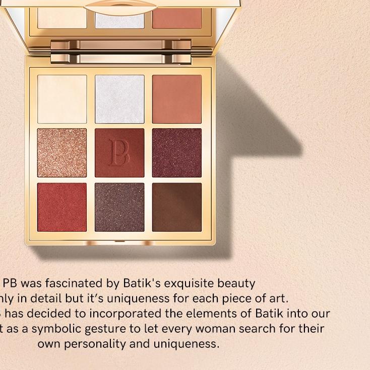 ✼ Premiere Beaute BATIK Eye Shadow Palette All-in-one Blusher Highlighter Curious Crimson BE103 ❃
