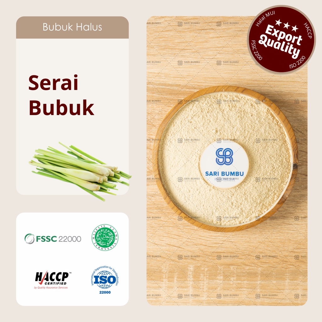 

Serai Bubuk / Lemongrass Powder 250gr Export Quality