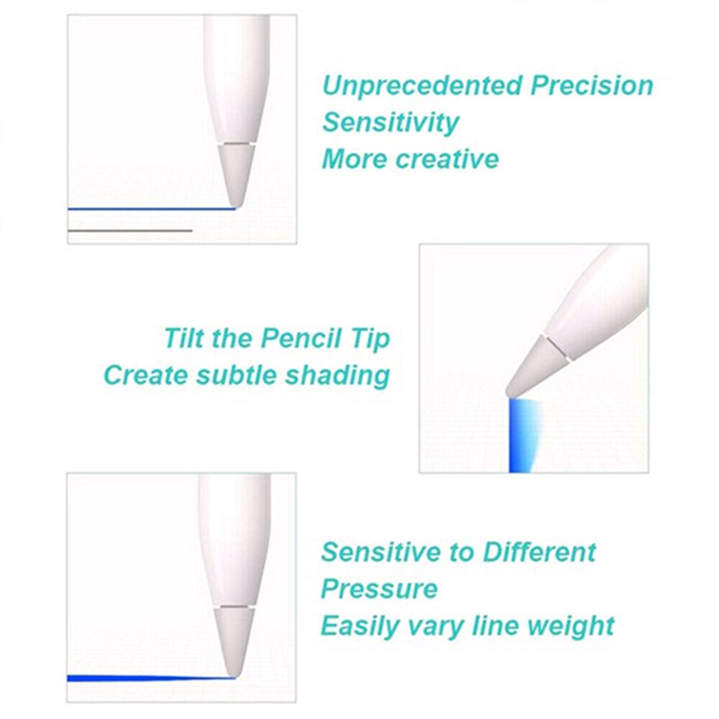 Pen Stylus Touchscreen Sensitif Tinggi Bahan Plastik Untuk Apple Pencil