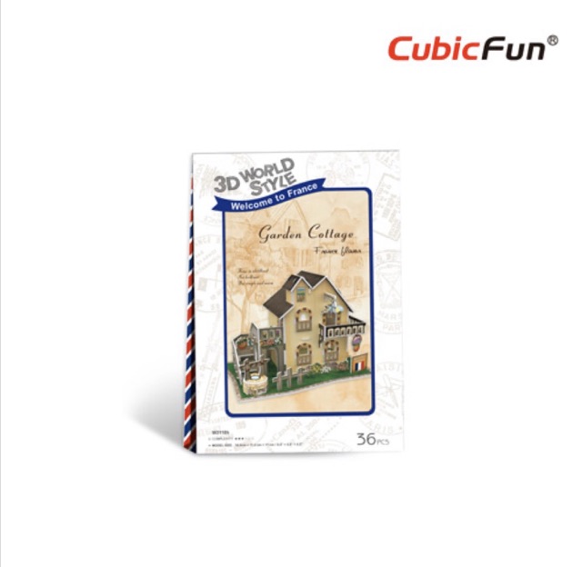 [MURAH] Cubic Fun 3D Puzzle World Style 🇫🇷 Garden Cottage (France Flavor)