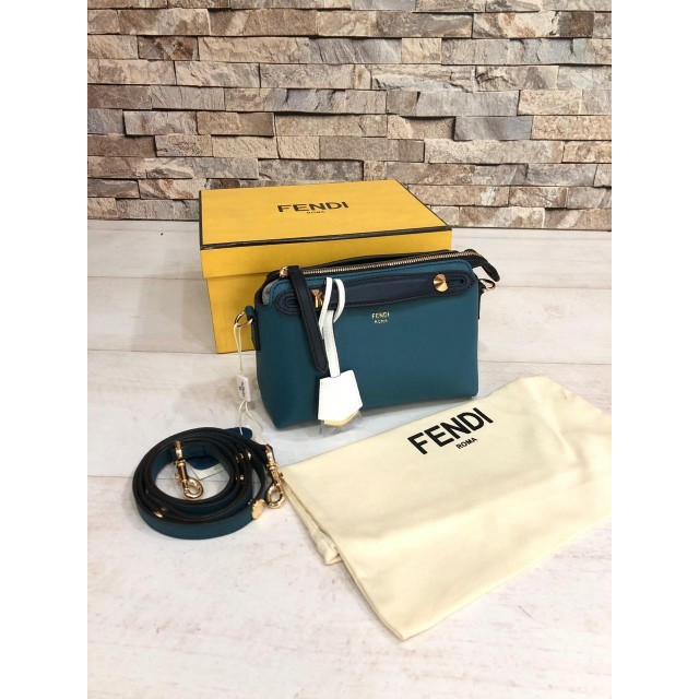 Tas Fendi By The Way Boston Mini BIRU TOSCA GAGANG BIRDONG Super Mirror