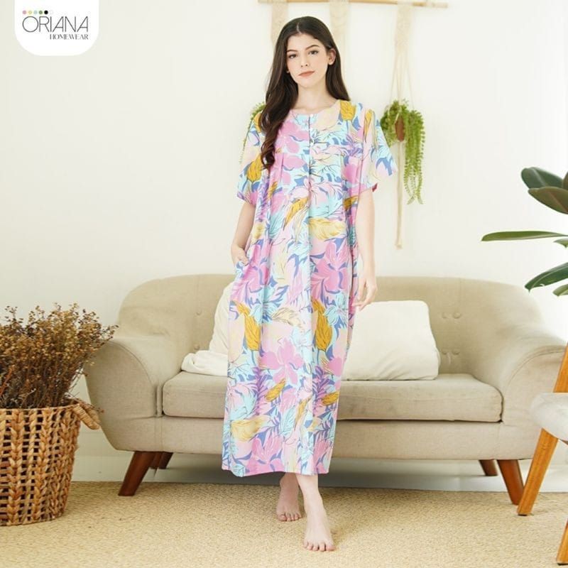 ORIANA HOMEWEAR MAXI SERENITY GREEN