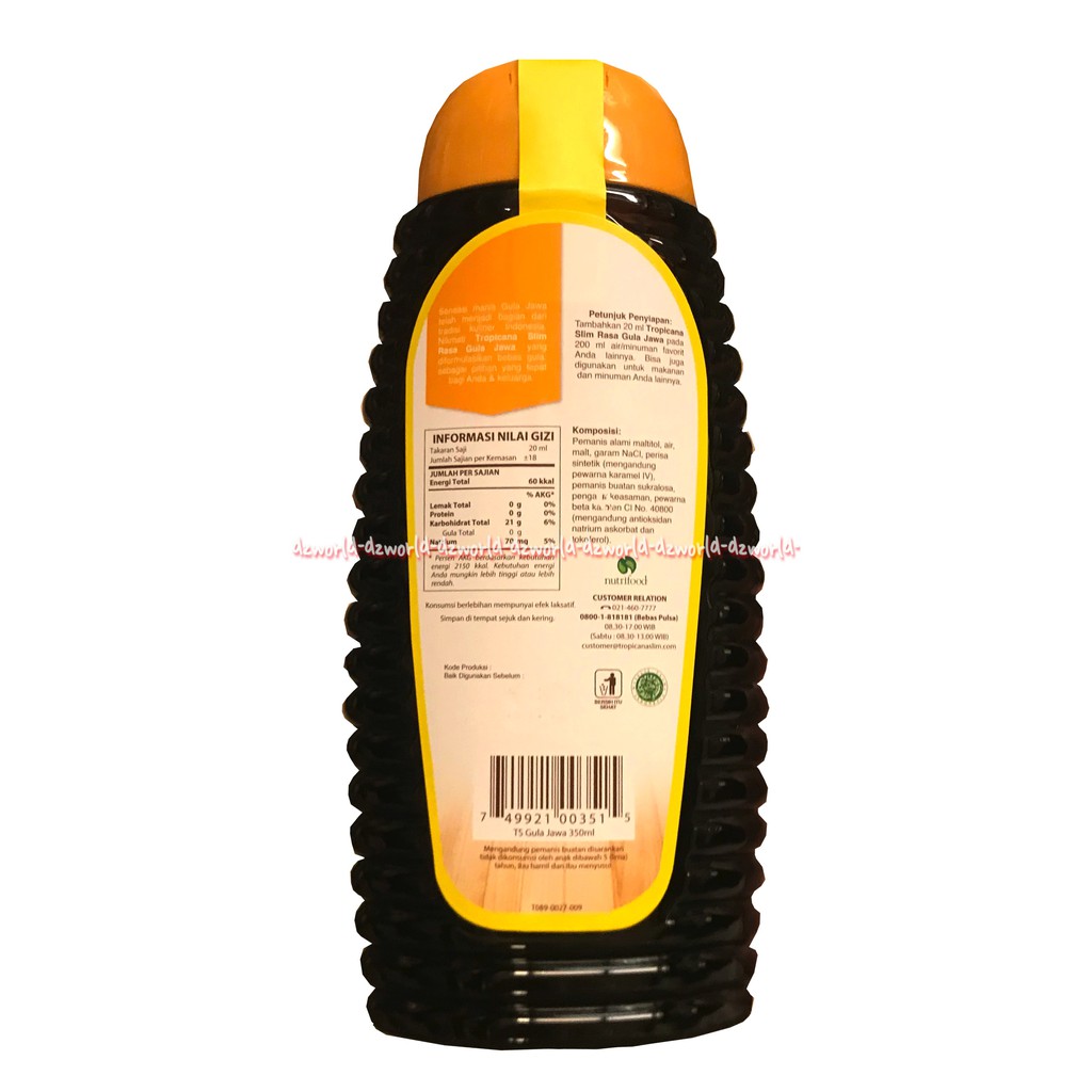 Tropicana Slim Gula jawa 350ml Bebas Gula Tanpa Gula Cair Tropicanaslim Brown Sugar Untuk Diabet Diabetes TS
