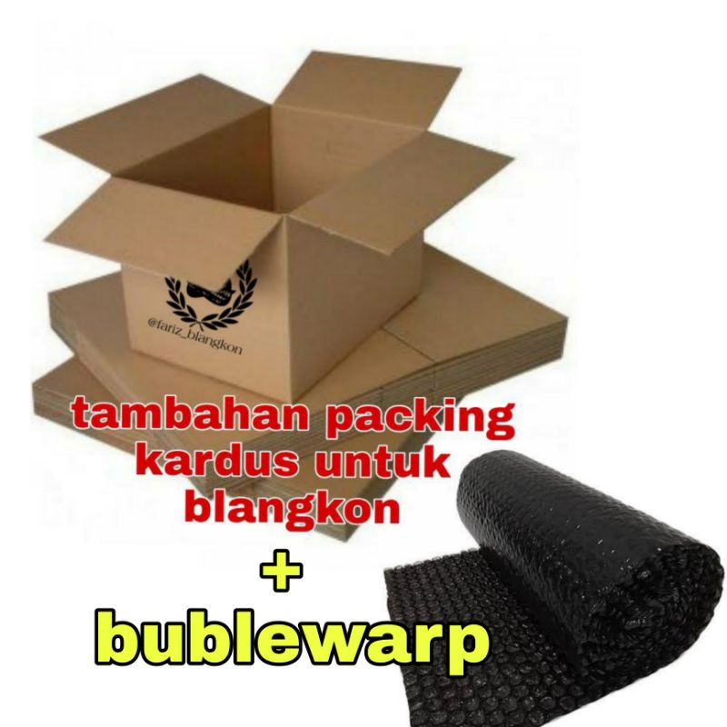 

kardus packing + bublewarp untuk blangkon