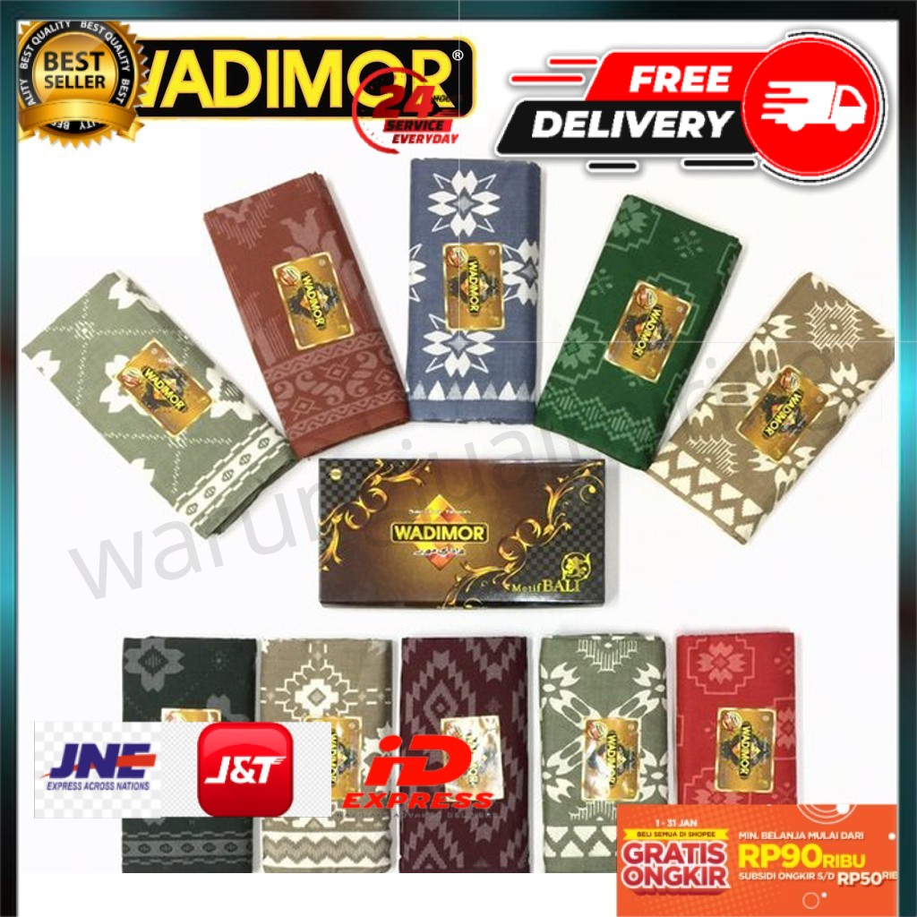 Kain Sarung WADIMOR Motif Bali - Batik Pria Tenun Tradisional Songket Premium Dewasa Cowok