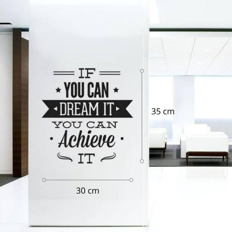 

BISLUCK STIKER QUOTE / STIKER MOTIFASI / STIKER KANTOR / DEKORASI RUMAH IF YOU CAN