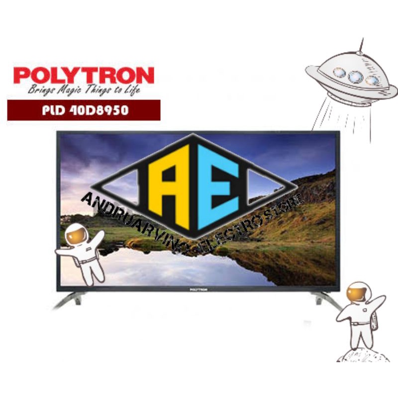 LED TV POLYTRON 40 INCH 40D8950 40 INCH USB MOVIE FULL HD HDMI