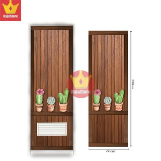  Stiker  pintu  kamar mandi Motif Kaktus Shopee Indonesia