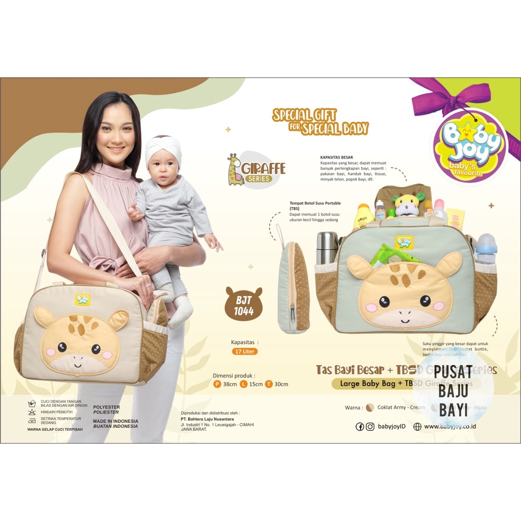 Tas Bayi Besar + Tbs GIRAFFE SERIES BJT1044 BABY JOY / Tas Bayi Medium GIRAFFE SERIES BJT1043 /  Tas Bayi Kecil GIRAFFE SERIES BJT1042 merk BABY JOY