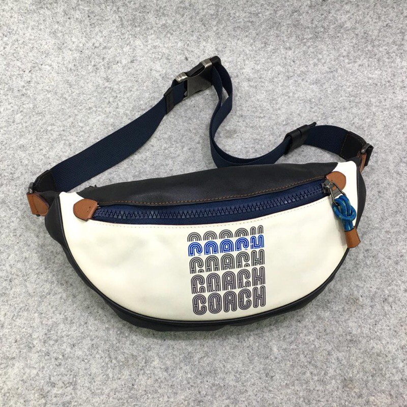 COACH Rivington Belt Waist Bag With Coach Print tas pinggang ORIGINAL ORI FO AUTHENTIC