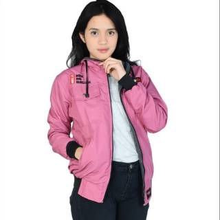  Jaket  Parasut  Wanita  Warna Pink Semi Parka Waterproof All 