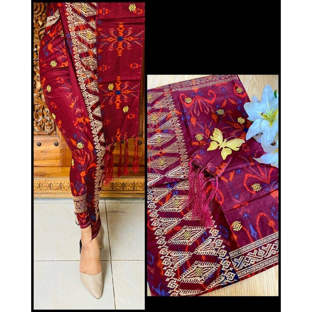 KAMEN KATUN ENDEK TUMPAL BORDIR TRETES EMAS SELENDANG