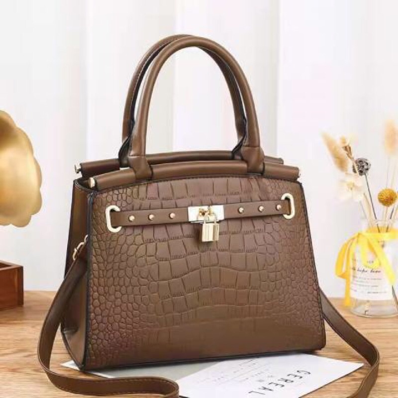 SG1923 syafniegalery tas croco import hand bag tas guru 7813 3480