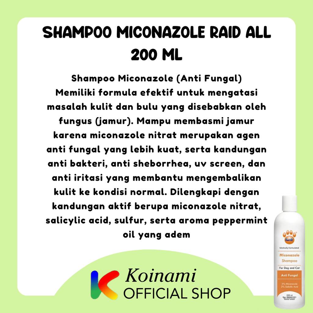 SHAMPO MICONAZOLE 200ml orange / SHAMPO KUTU kucing anjing / SHAMPO JAMUR / raid all