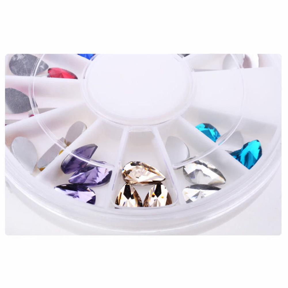 Preva Paku Rhinestones 3D Warna-Warni Diy Tips Glitters In Wheel