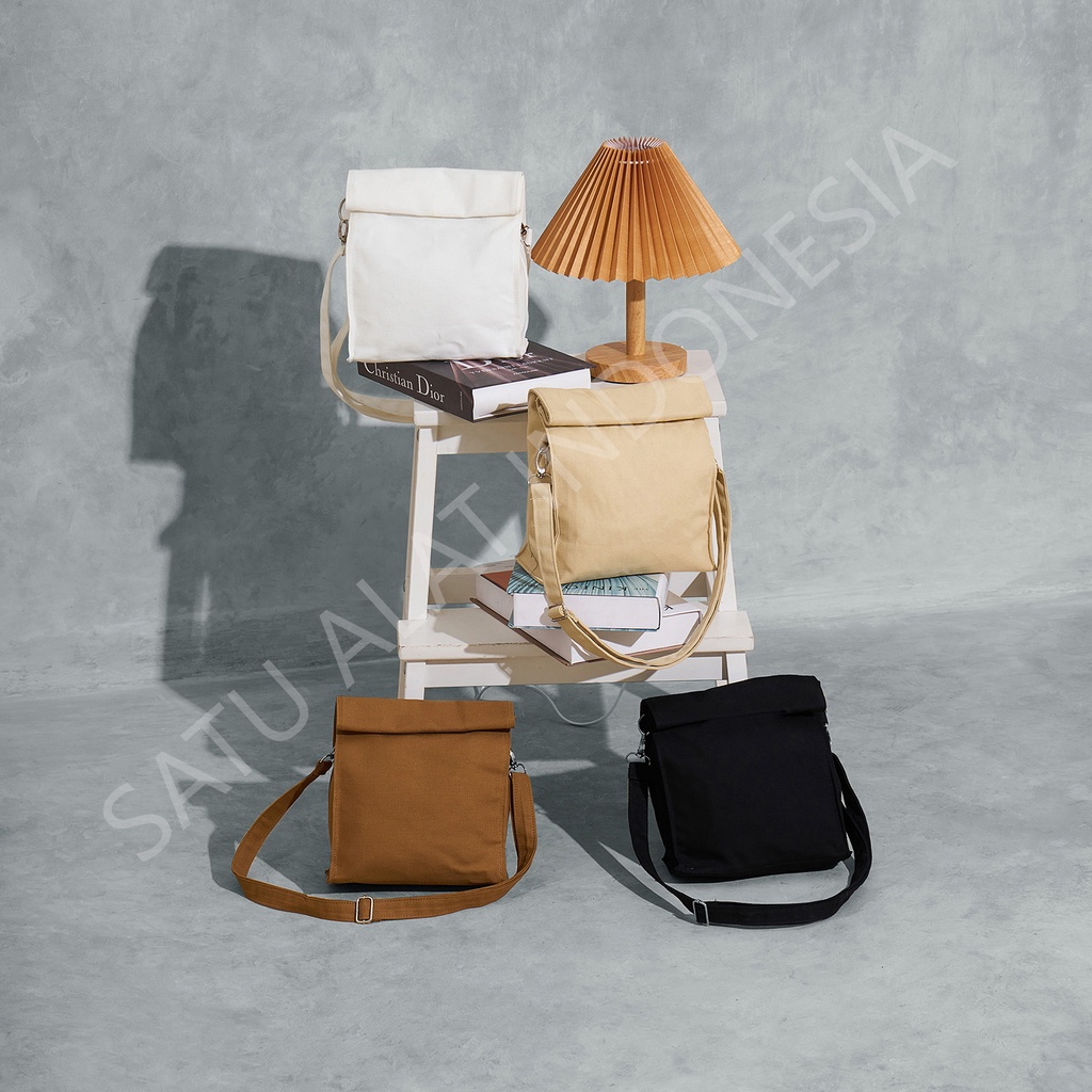 SATU ALAT Tas Selempang TOKYO 100% Canvas Premium Tebal Tas Kanvas