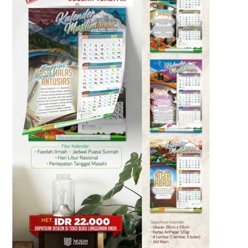 

Kalender Islam Hijriyah 1444 H 2022-2023 Kalender Muslimah Attuqa Tadzkirah dan Muslim Cendekia .,