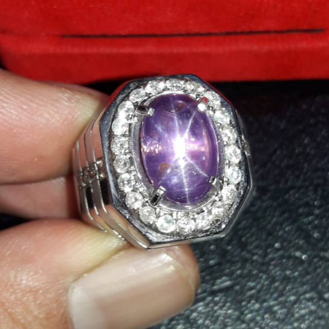 Purple sapphire star ceylon