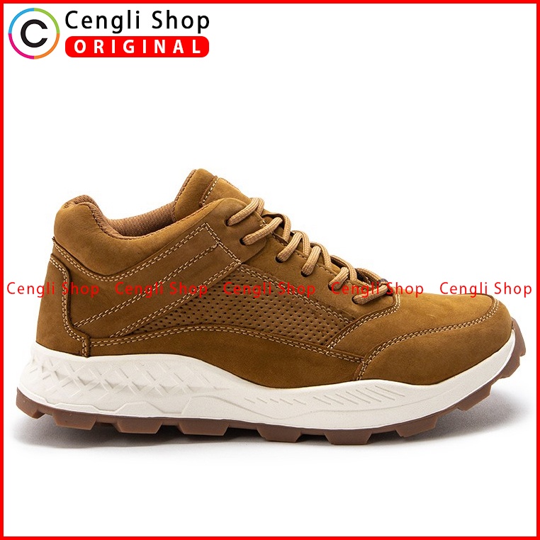 SEPATU BOOT CASUAL JIM JOKER PRIA ORIGINAL KULIT ASLI COKLAT JJ04