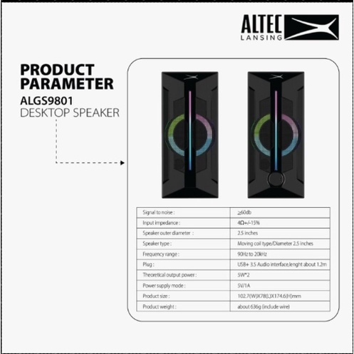 Altec Lansing ALGS9801 / ALGS-9801 Speaker