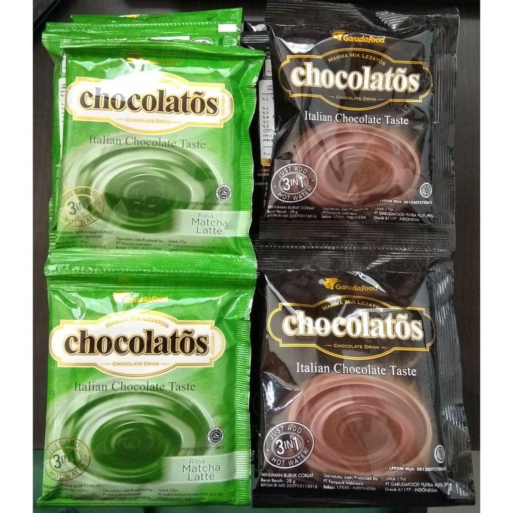 Chocolatos Drink 25 gr (Chocolate/Matcha) Rencengan (1 renceng 10pcs)