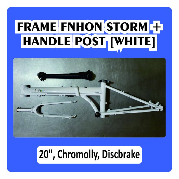 Frame fork Hp Fnhon Storm Putih White Metalic Discbrake Disc brake sepeda seli Db not Blast Gust