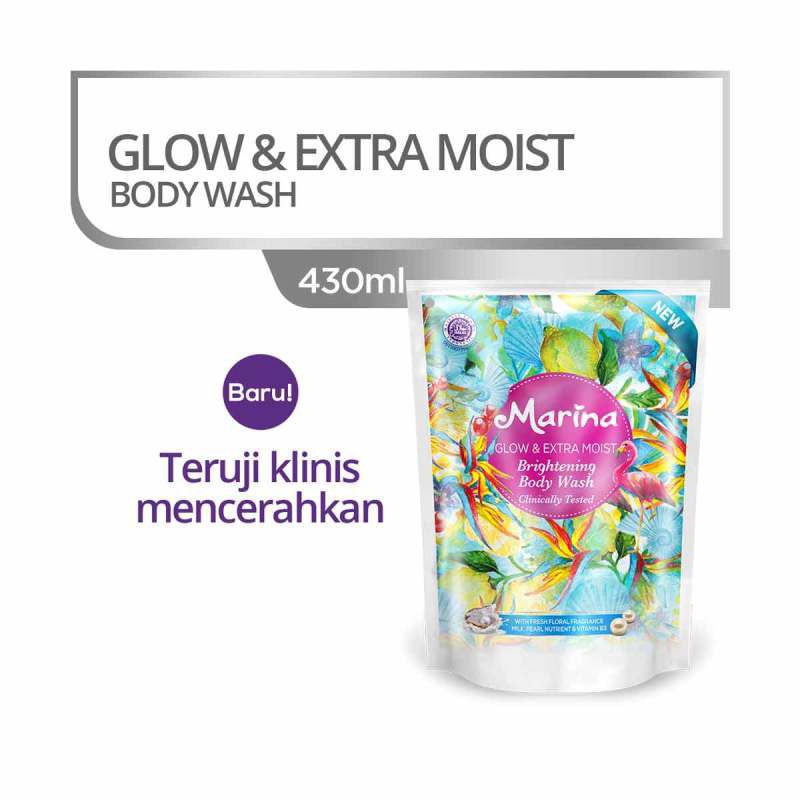 Marina Brightening Body Wash Glow &amp; Extra Moist 430ml