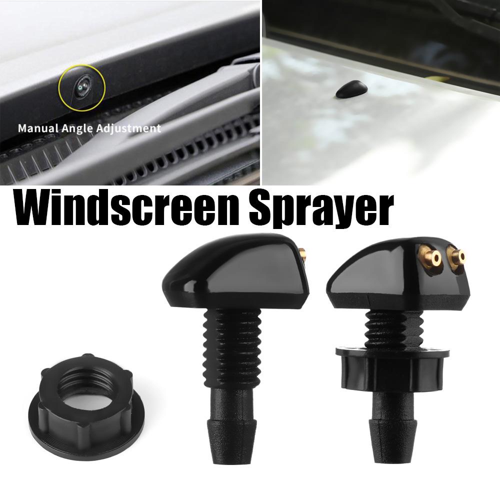 Populer 2PCS Windscreen Sprayer Praktis Wiper Mesin Cuci Front Windshield Water Spout Outlet