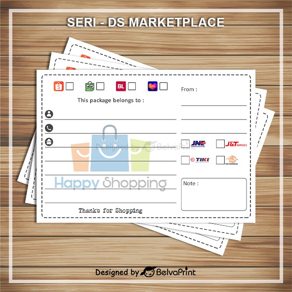 

Stiker label pengiriman seri DS Marketplace (8x12)