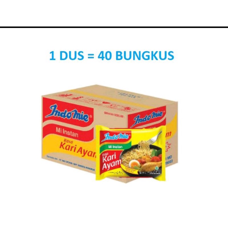 

Indomie kari instan 1dus=40pc