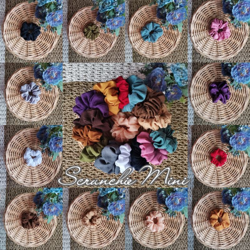 Scrunchie Hijab Ikat Rambut Cempol Rambut Medium Dan Mini