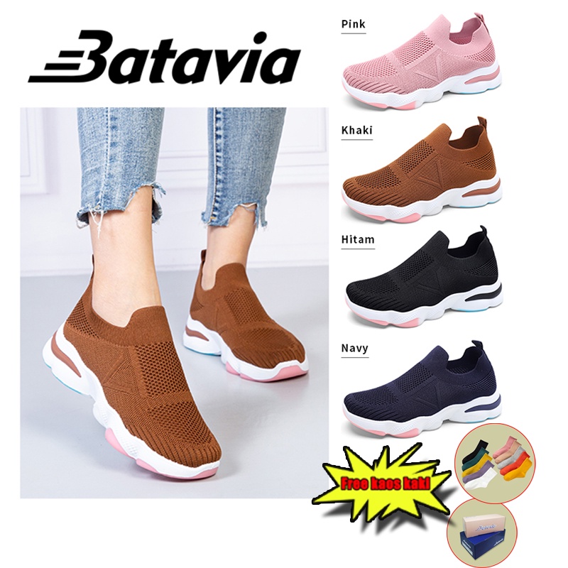 2022 baru impor  sepatu  wanita olahraga rajut premium bernapas  bebas biaya kirim Batavia Shoes Fashion kanvas Sport  A111 A106 A82