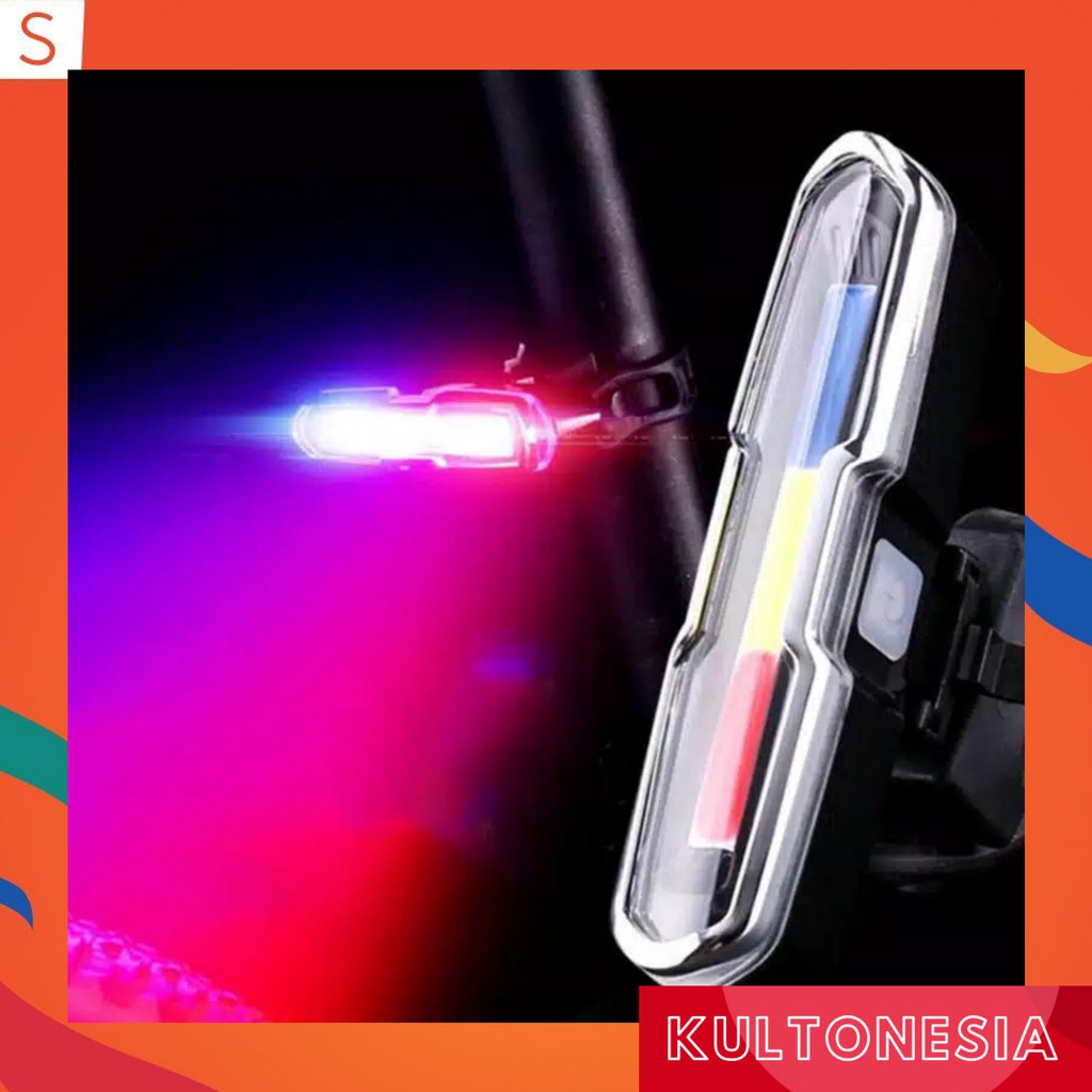 Lampu Belakang Sepeda LED USB Baterai Lithium Dapat Diisi Ulang