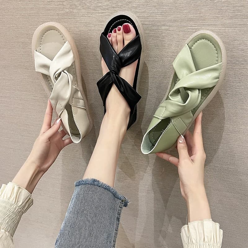 AGI2049 slip on wanita murah sepatu flat wanita terbaru slip on import terbaru sepatu karet cod jakarta