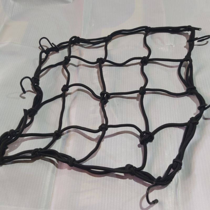 Jaring Helm Motor 30x30cm, jaring barang lentur elastis dan kuat