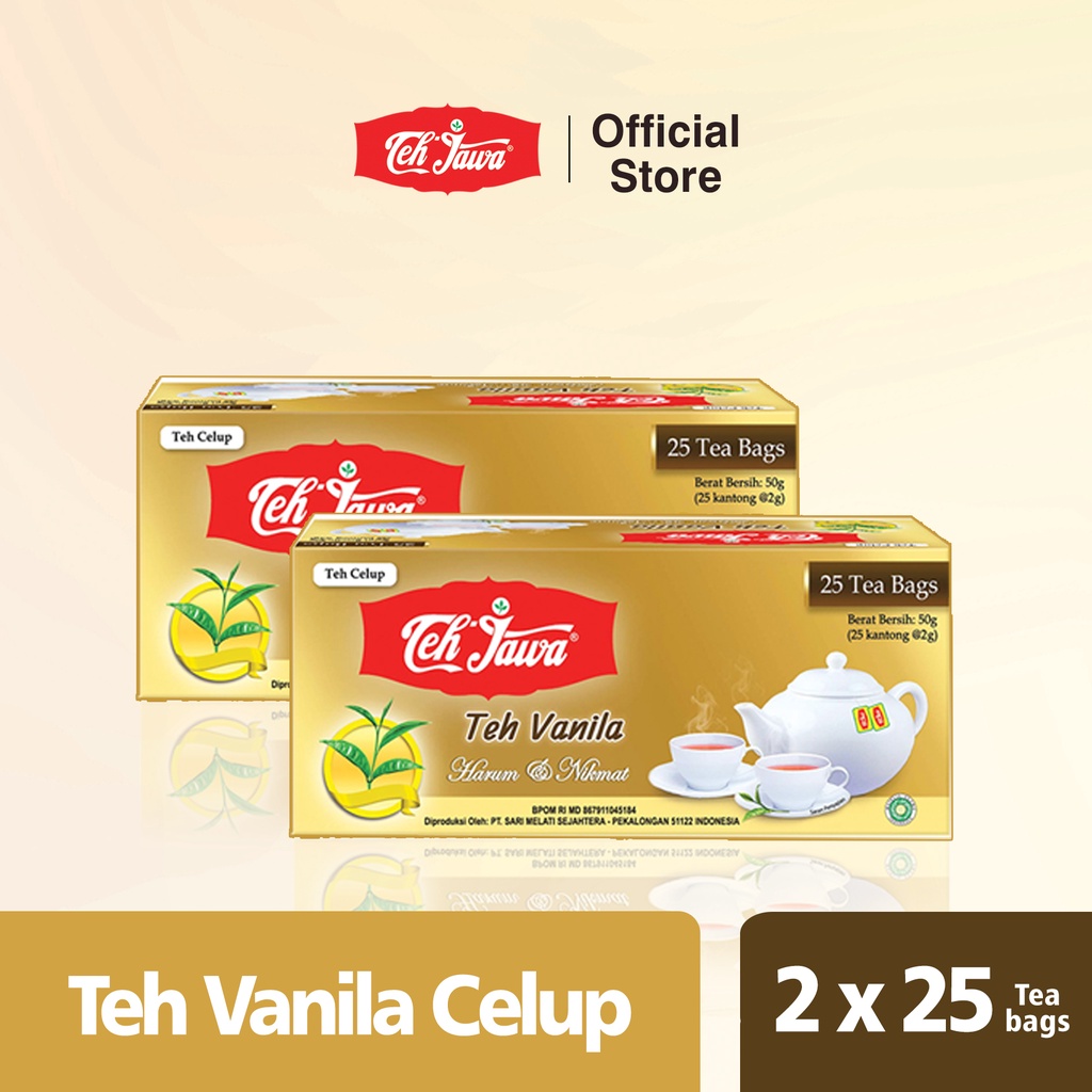 [TWINPACK] Teh Jawa Vanila Tea Celup isi 25