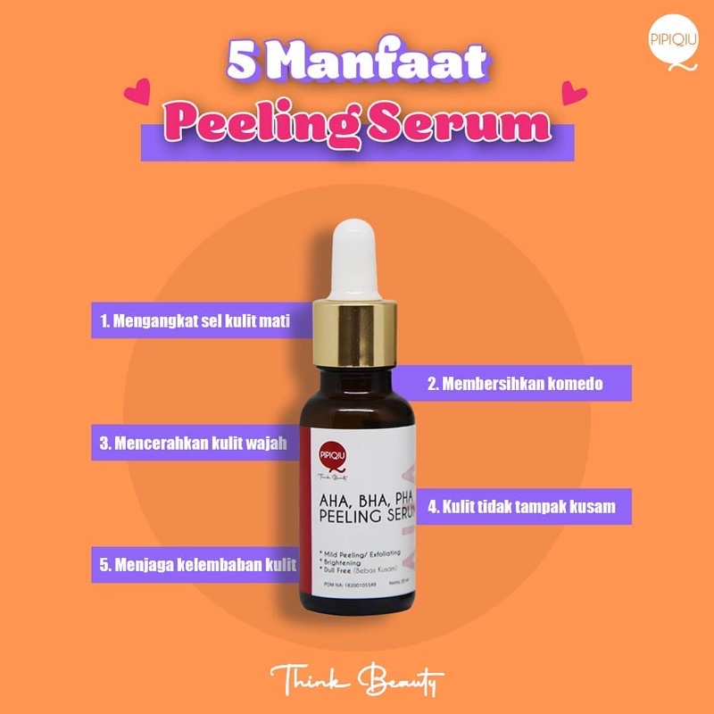 PIPIQIU AHA BHA PHA Peeling Serum Indonesia / Niacinamide Plus Vit C Brightening Hyaluronic Gold