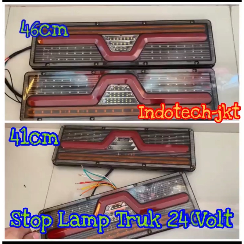 Stop Lamp Lampu Belakang Truk 24 Volt Model V ukuran 40cm dan 46cm