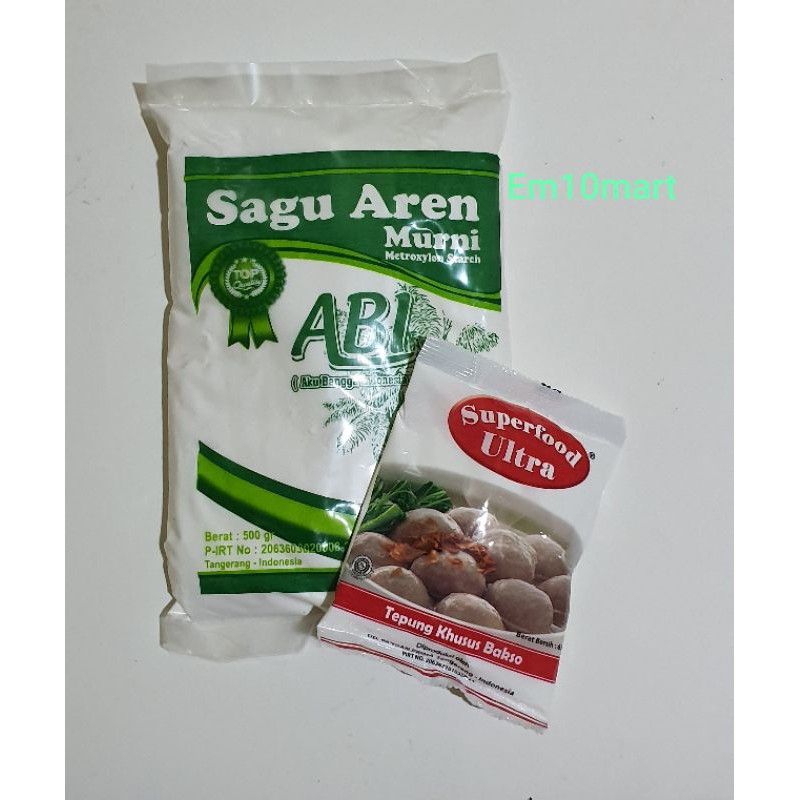 

Paket tepung baso ultra dan sagu aren murni abi