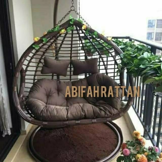 Ayunan Gantung Jumbo Rotan Sintetis
