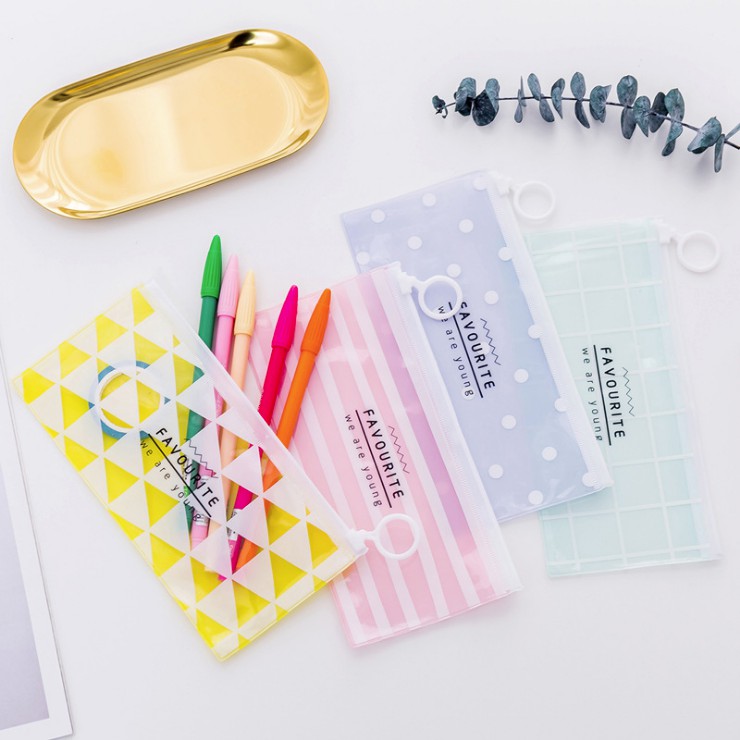 MURMURE.ID | TEMPAT PENSIL TRANSPARAN TERBARU TEMPAT PENSIL ZIPPER IMPORT PC007 PC008-3