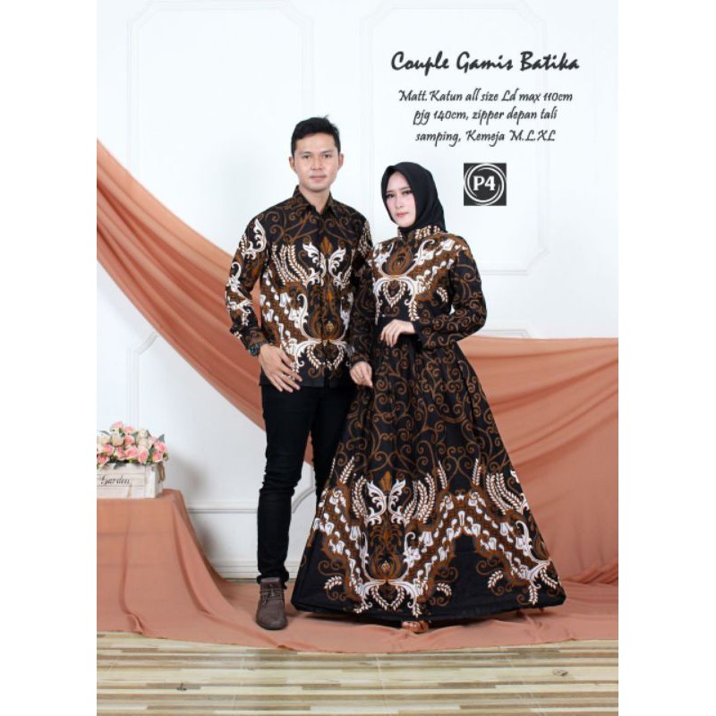 Baju batik Batik  Pria Gamis Batik Couple Keluarga • Sarimbit Batik • TERLENGKAP • TERBARU • 8254