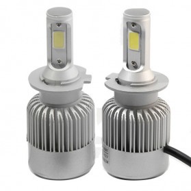 Lampu Mobil Headlight LED H7 2 COB 2 PCS - White