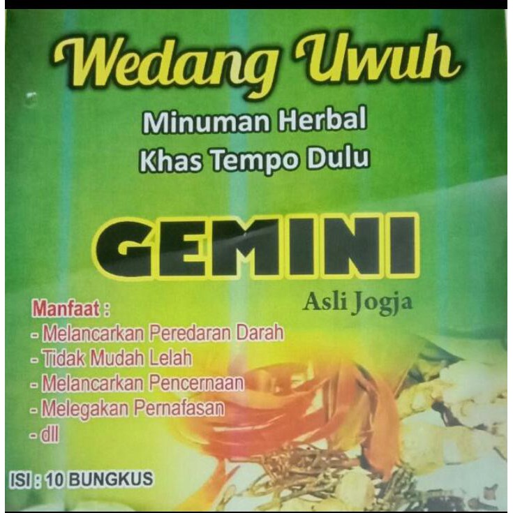 

Wedang Uwuh 1 Pack isi 10