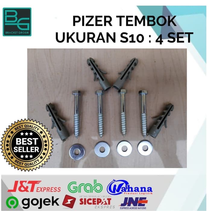 BAUT TEMBOK PISCHER PISER BRACKET 4 SET